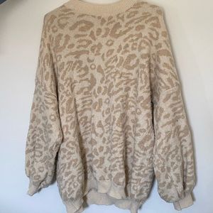 Oversized cheetah sweater